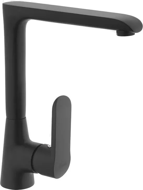 Baterie bucatarie Invena Siros monocomanda negru mat