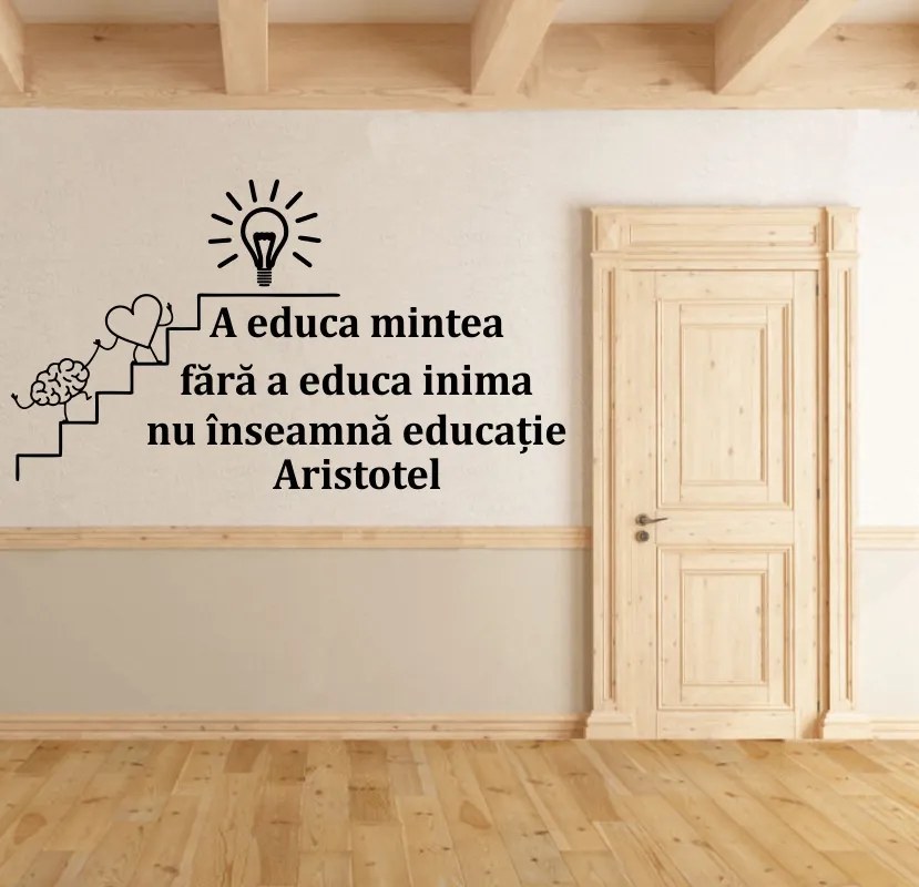 Sticker perete Educa mintea si inima