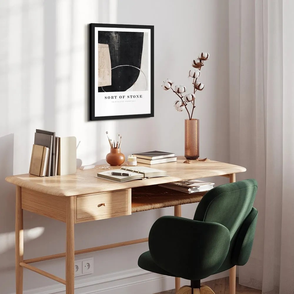 Tablou 32x42 cm Sort Of Stone – Malerifabrikken