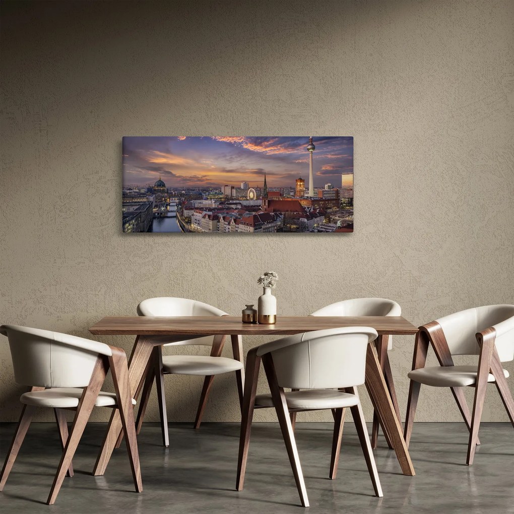 Tablou - Apus de soare în Berlin (120x50 cm)