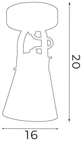 Aplică perete spot AMOS 1xE27/60W/230V