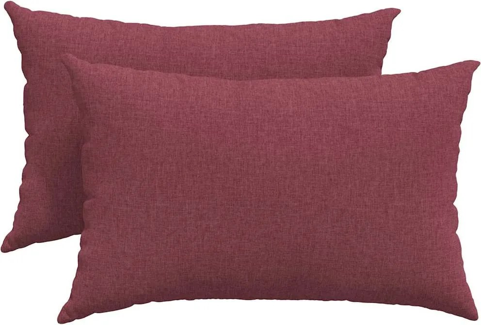 vidaXL Perne pentru canapea 2 pcs Roșu Vin 60 x 40 cm țesătură