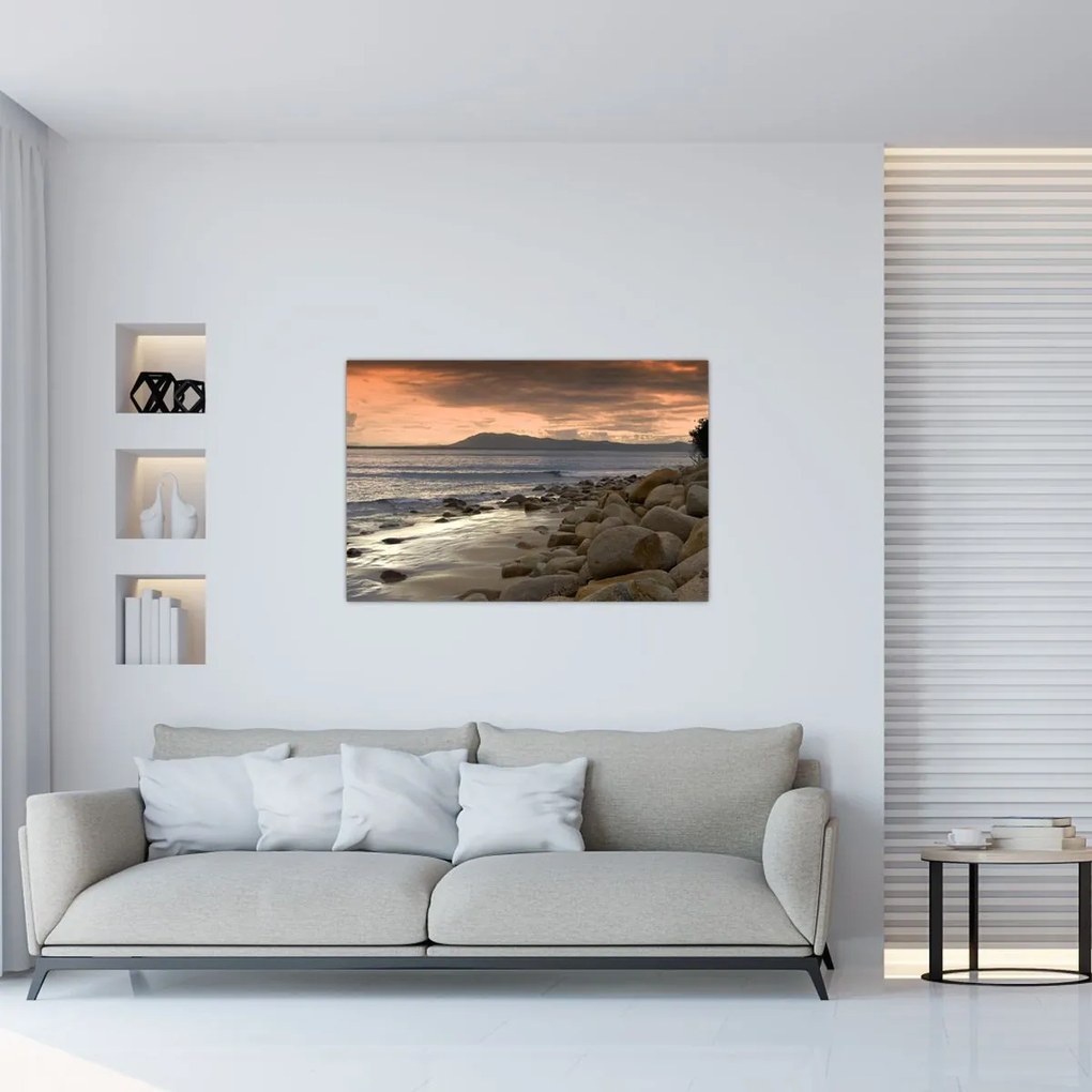 Tablou - Marea și munții (90x60 cm)