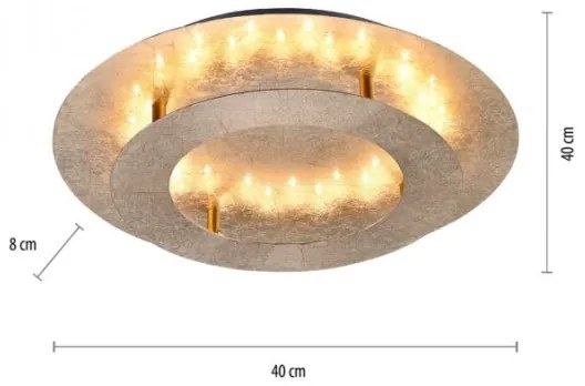 Plafonieră LED NEVIS LED/18W/230V aurie Paul Neuhaus 9620-12