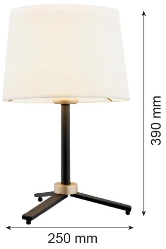 Lampă de masă CAVALINO 1xE27/15W/230V crem/negru Argon 8319