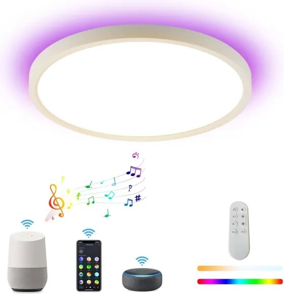 Plafonieră LED RGB dimabilă Immax NEO 07169-W60 TUDO 65W/230V Wi-Fi Tuya + telecomandă