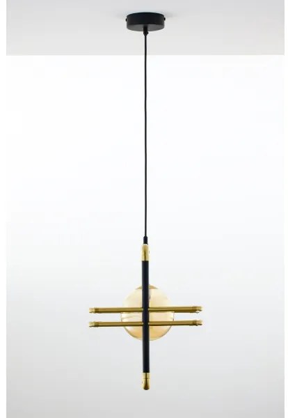 Lustră pe cablu Jupiter 2025 FIORI 1xG9/10W/230V negru/auriu/bej