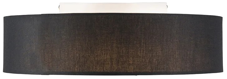 Plafoniera neagră 40 cm cu LED inclus - Drum LED