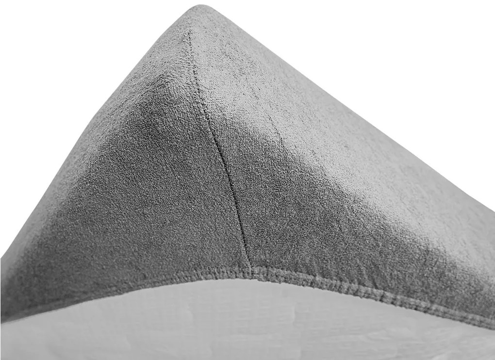 Cearsaf Frotir pentru patut cu elastic gri deschis 70x140 cm