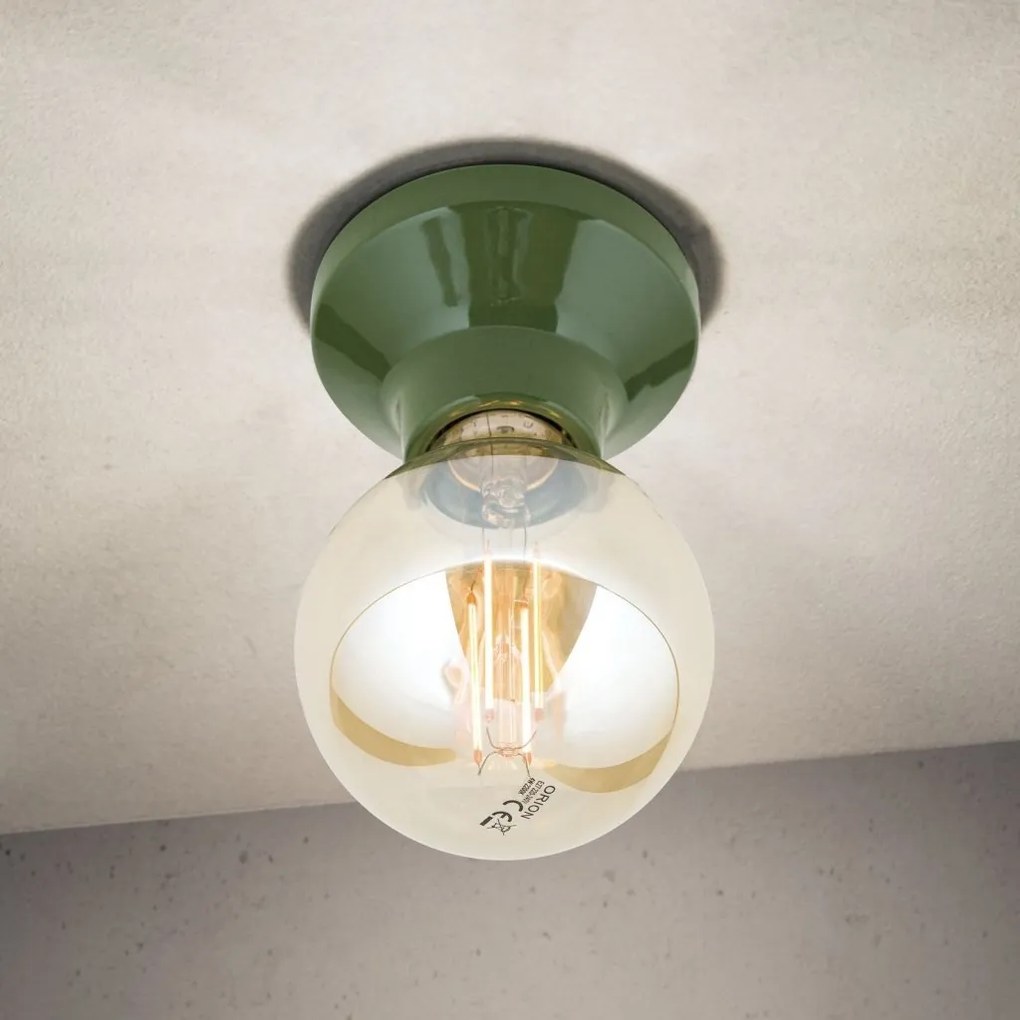 Mini Plafoniera din ceramica verde FROST