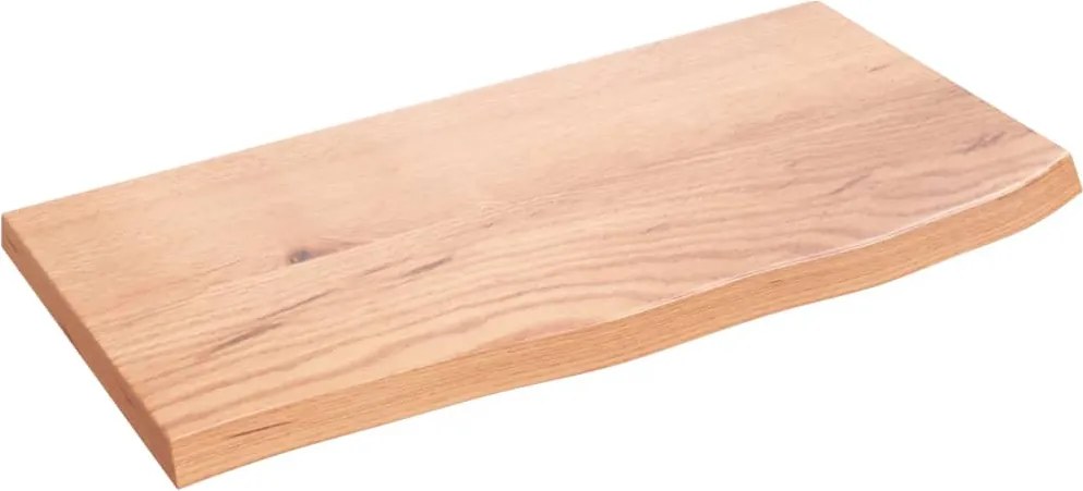 vidaXL Poliță perete maro deschis 60x30x2 cm lemn masiv stejar tratat