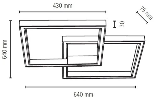 Spot-Light 9145274 - Plafonieră LED RAMME LED/48W/230V stejar mat