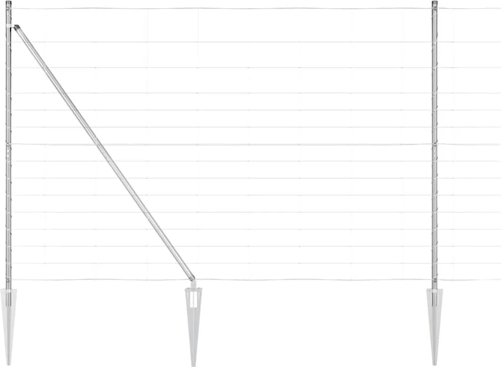 vidaXL Stâlp de gard. Galvanizat 25 x 1,6 m Oțel