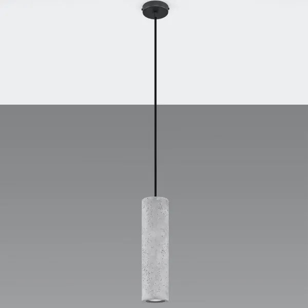 Sollux SL.0653 - Lustr LUVO 1xGU10/40W/230V beton/negru pe sârmă