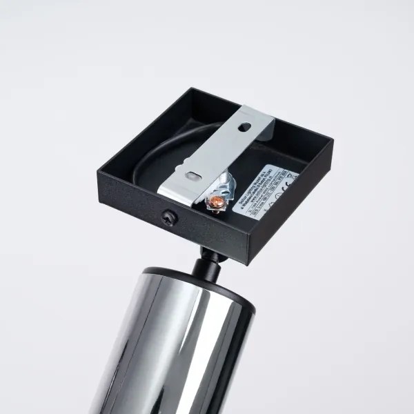 Spot de perete Sollux SL.1366 WINX 1xGU10/10W/230V negru/crom