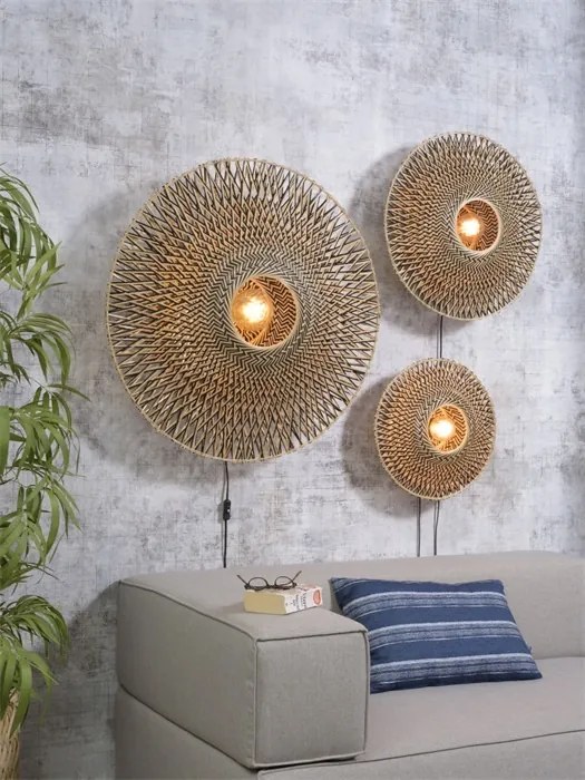 Aplica din bambus Bali M natur, 60cm BALI/W/6015/BN