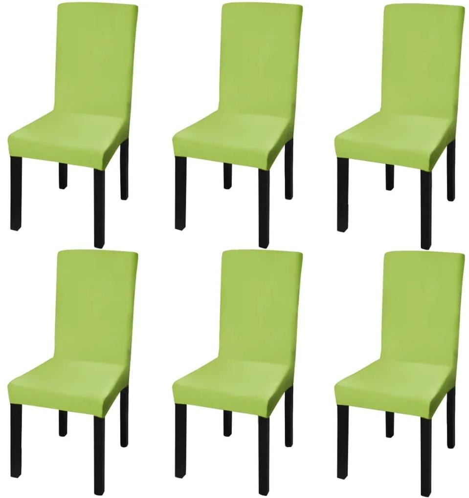 131424 vidaXL Husă elastică pentru scaun, verde, 6 buc.