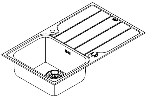 GROHE 31573SD1 - Set chiuvetă de bucătărie K500 cu scurgător și baterie A, 86×50 cm, oțel inoxidabil