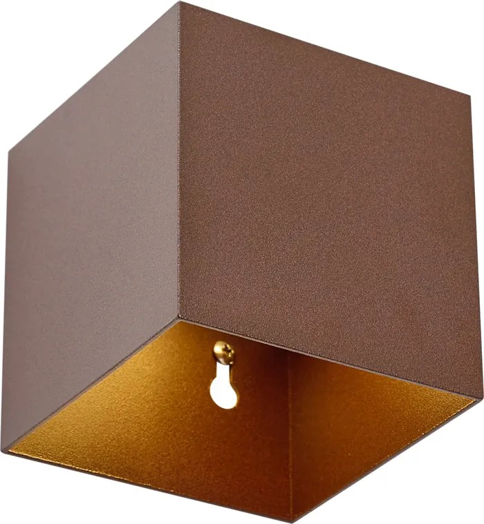 Lampă de perete de exterior maro ruginiu, inclusiv LED, IP65, cu funcție de reglare a intensității luminoase și solară - Charlene