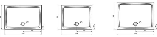 Ravak XA03G711010 - Cădiță de duș dreptunghiulară GIGANT 90x120 cm, albă
