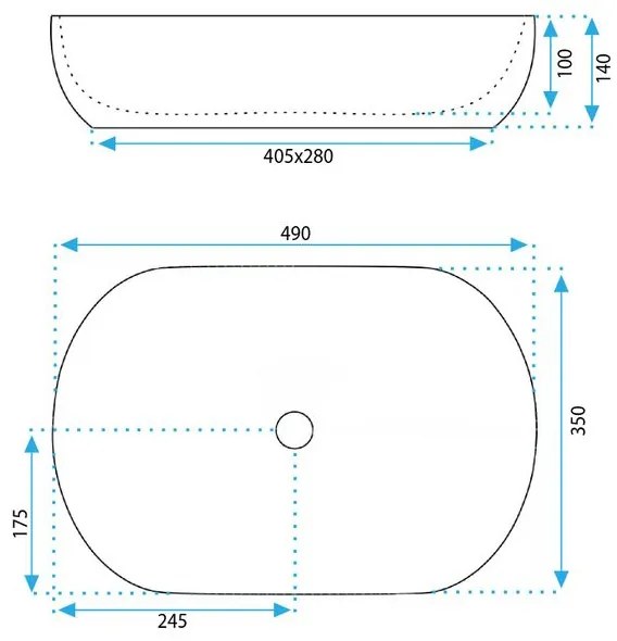 Lavoar pe blat Rea LISA L.BLUE SHINY