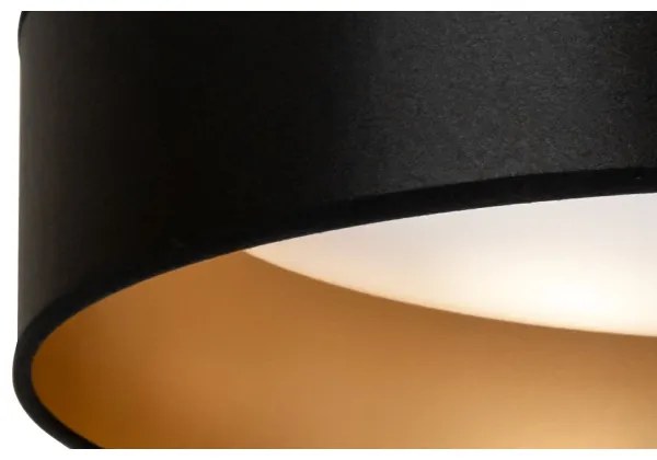 Plafonieră LED Duolla ROLLER LED/24W/230V d. 45 cm negru/auriu