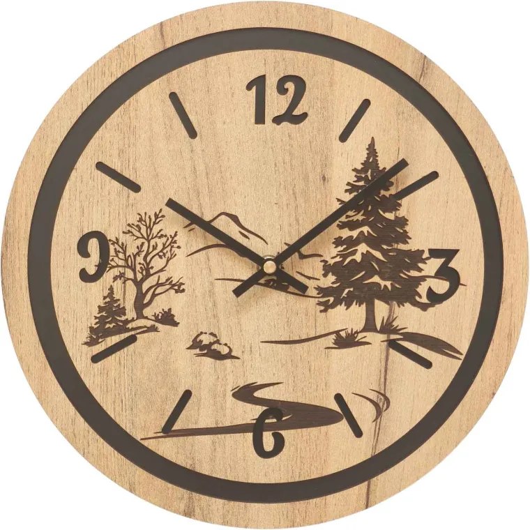 SENTOP | Ceas de perete pentru sufragerie - Natură și pădure | GRUN