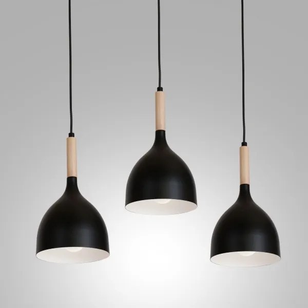 Lustră pe cablu NOAK WOOD 3xE27/60W/230V