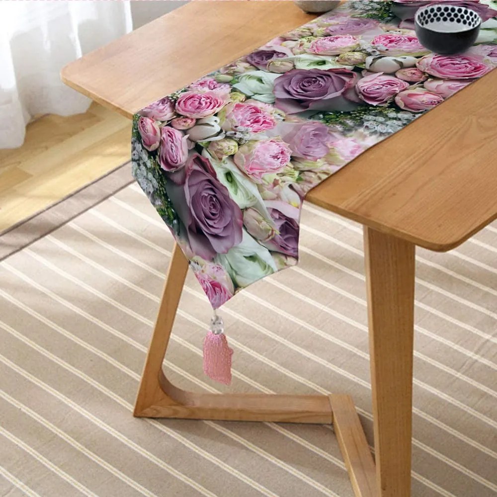 Napron de masă 45x140 cm Roses – Mila Home