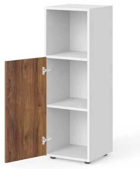 Dulap mediu Manager 39,9 x 42,2 x 119,5 cm, stânga, nuca warmia / alb
