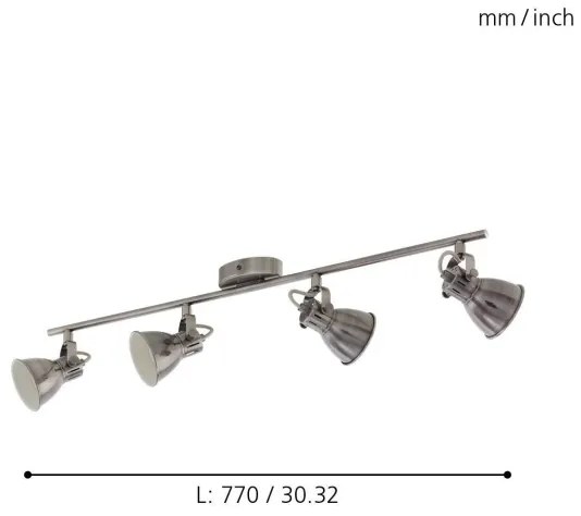 Eglo 96555 - LED Lampa spot SERAS 4xGU10/3,3W/230V