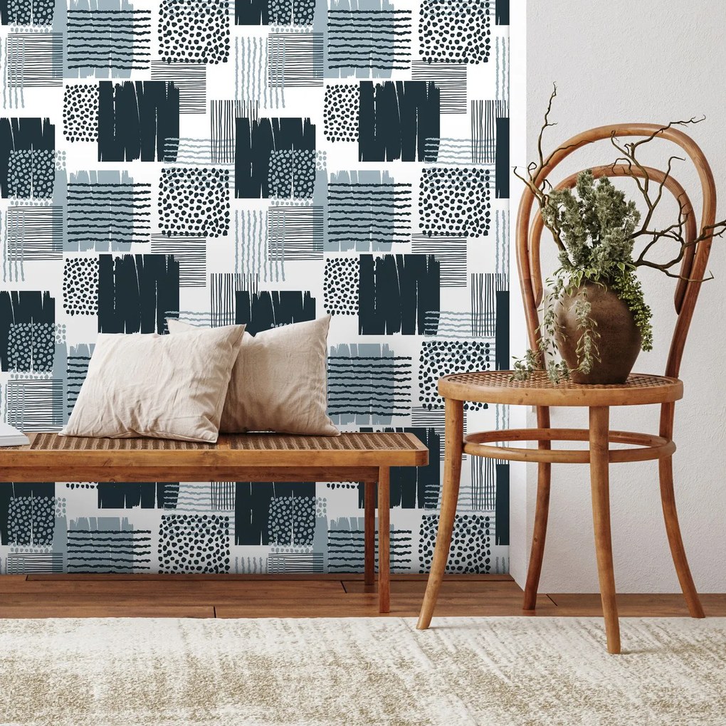 Tapet - pătrate abstracte pe un fundal deschis