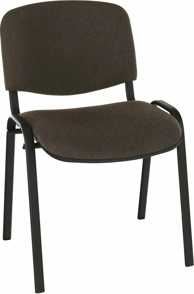 Scaun ISO NEW, maro inchis/negru, stofa clasica/metal, 53x58x83 cm