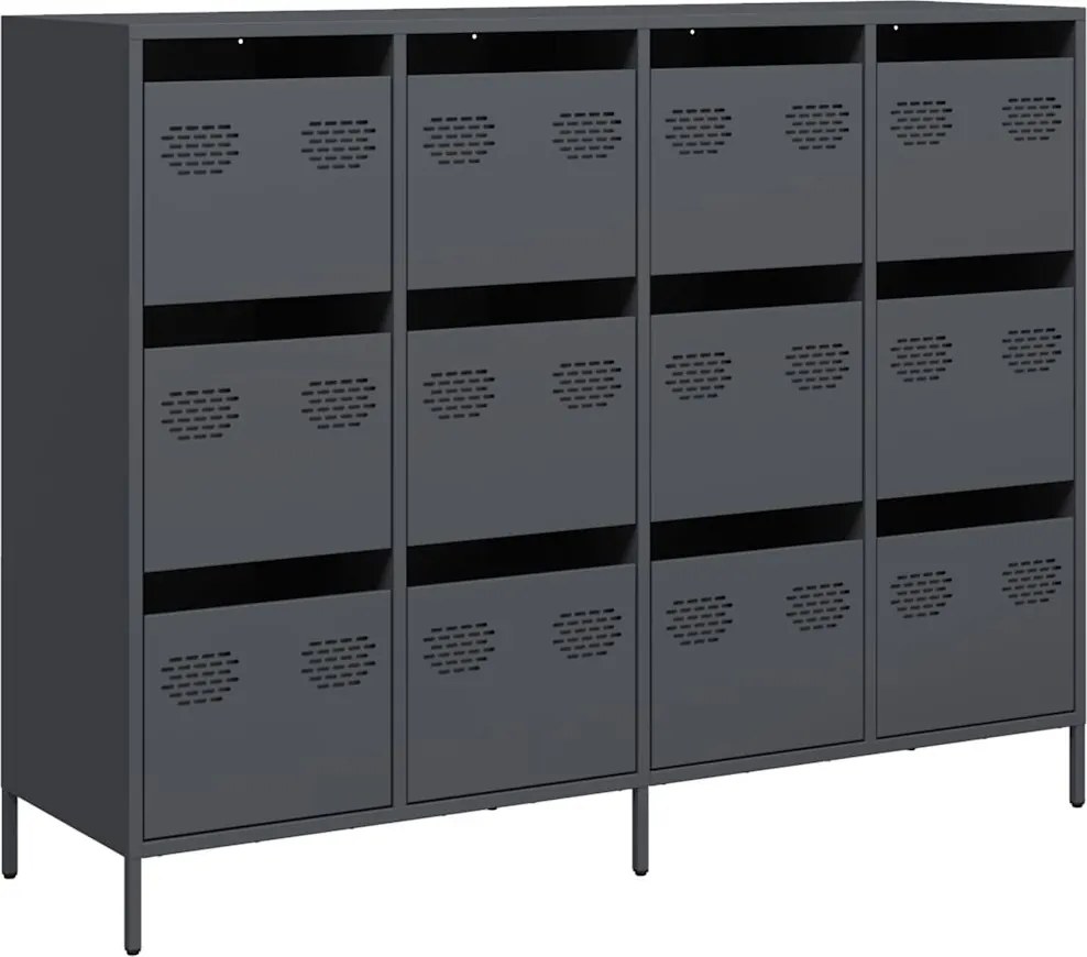 vidaXL Dulap, antracit, 135x39x103,5 cm, oțel laminat la rece