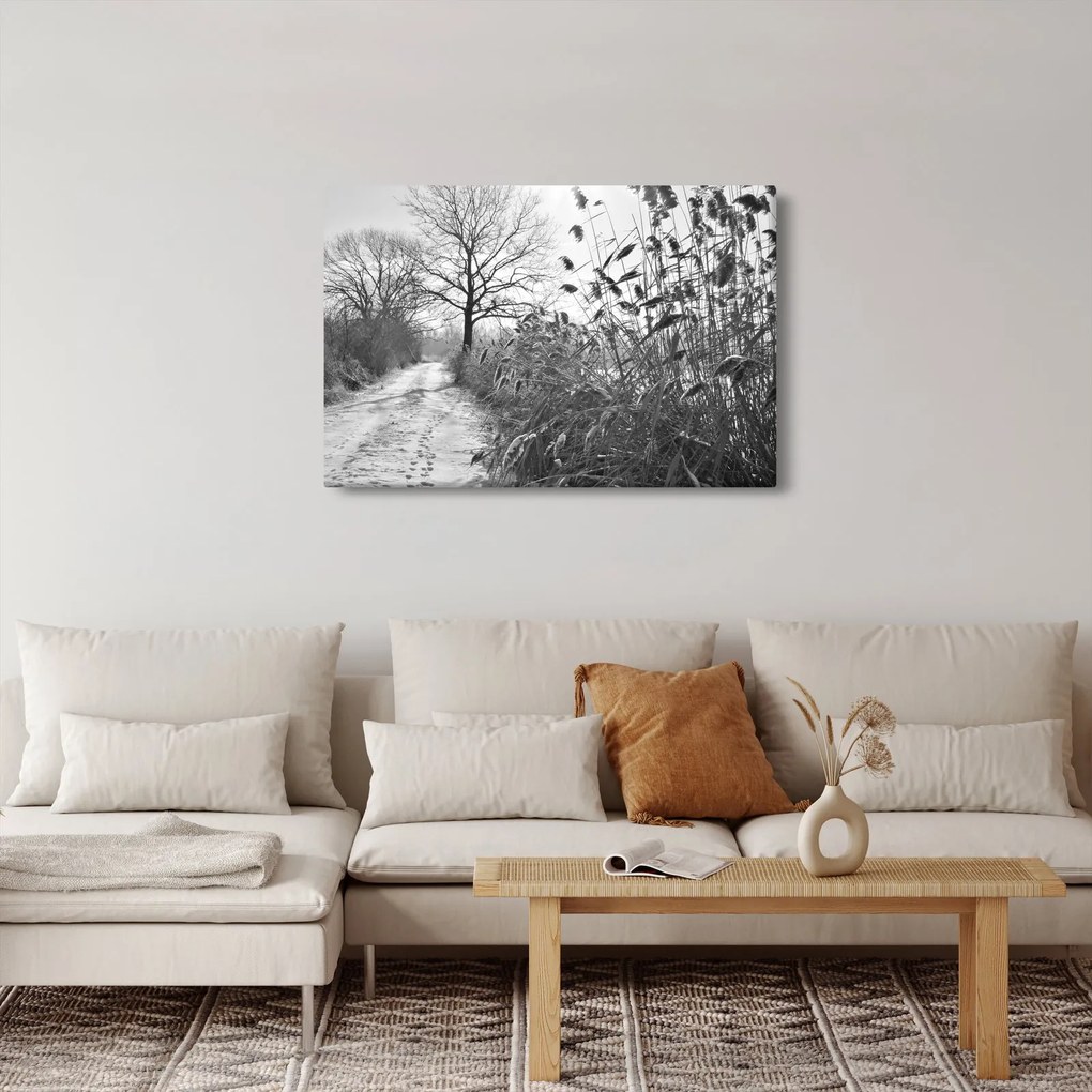 Tablou - Câmpuri în timpul iernii (90x60 cm)