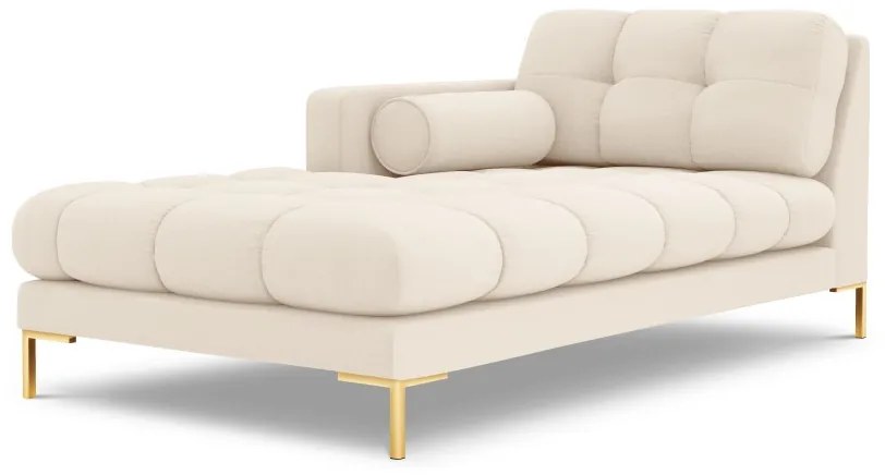 Sezlong tapitat Bali picioare gold – L185 x l102 x h75