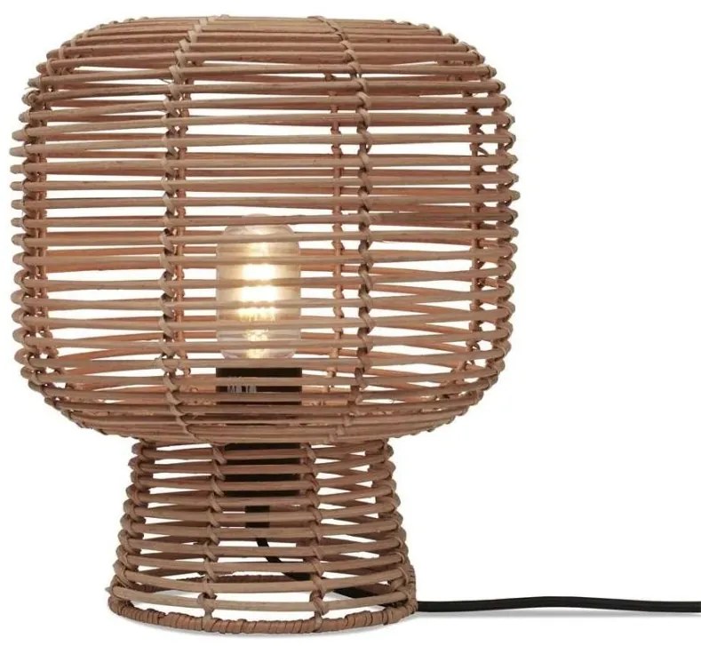 Veioza eco din bambus cu ratan Tanami h.30cm, nat