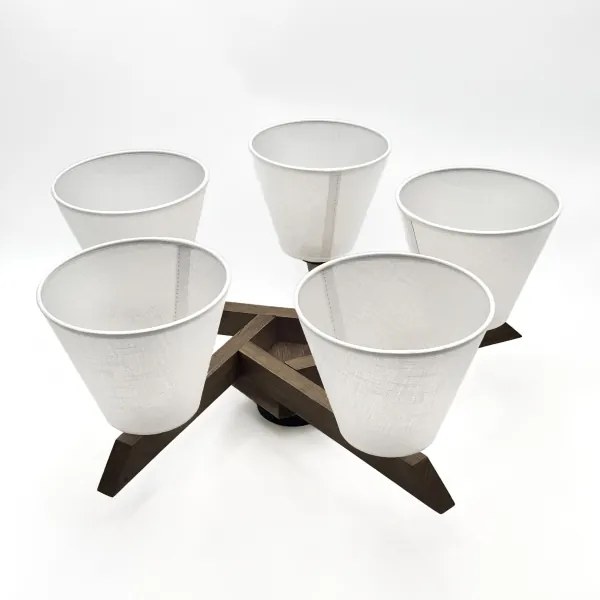 Lustră LED aplicată Brilagi ANTHONY 5xE14/40W/230V stejar nuc/alb