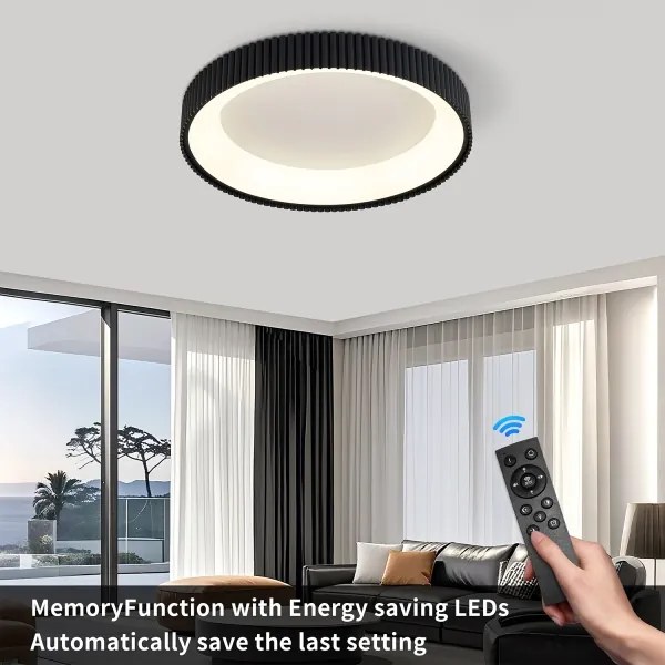 Brilagi - Plafonieră LED dimabilă FALCON MODERN LED/54W/230V 60 cm neagră + telecomandă