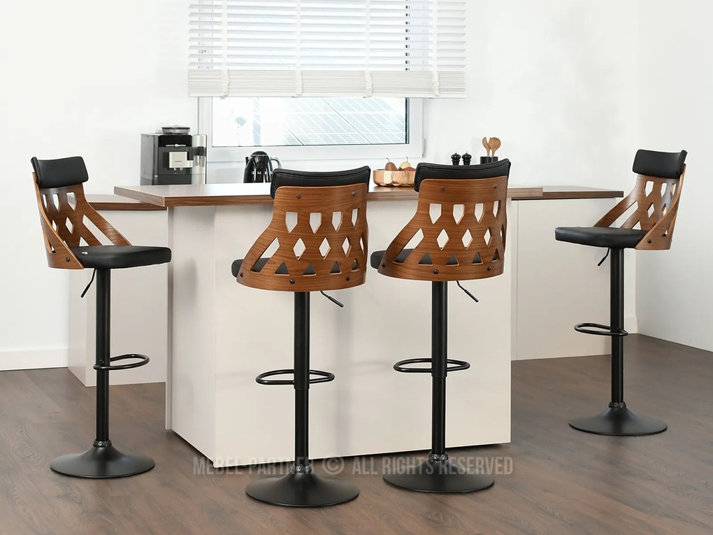 Scaun Henriette (nuc închis + negru). Promo -23%. 1110614