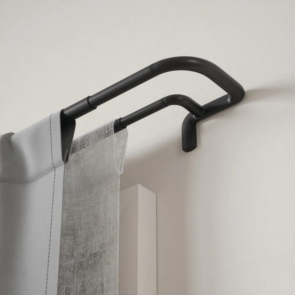 Galerie de perdea 168 - 365 cm extensibilă/dublă din oțel Twilight – Umbra