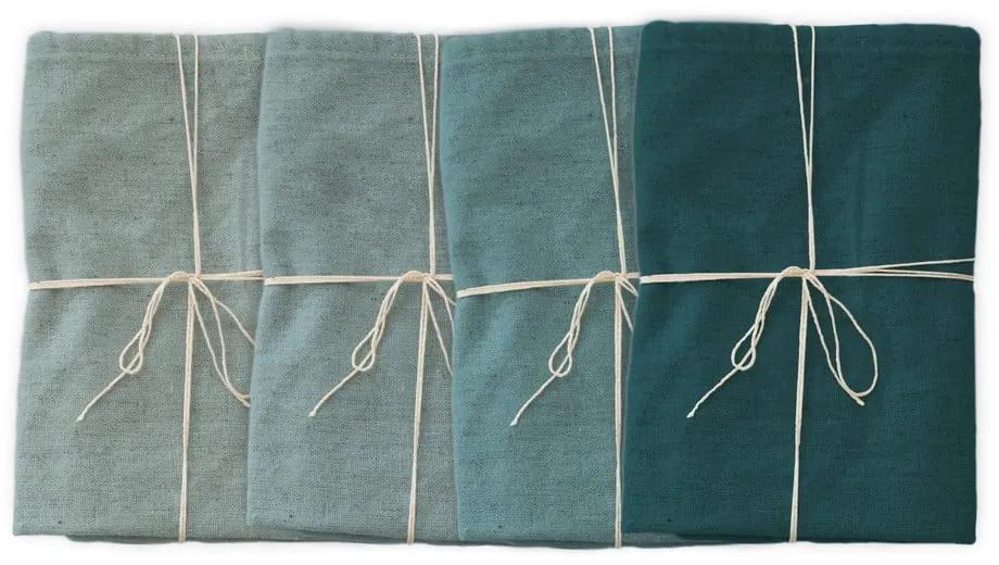 Set 4 șervețele textile Really Nice Things Turquoise, 43 x 43 cm