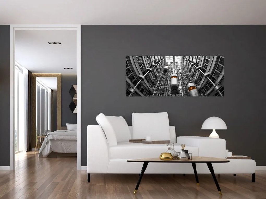 Tablou cu lift în clădire (120x50 cm)