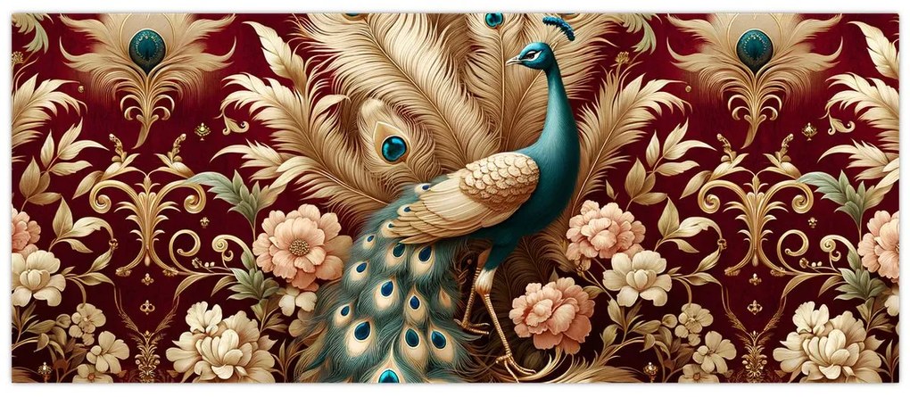 Tablou – Păun elegant (120x50 cm)