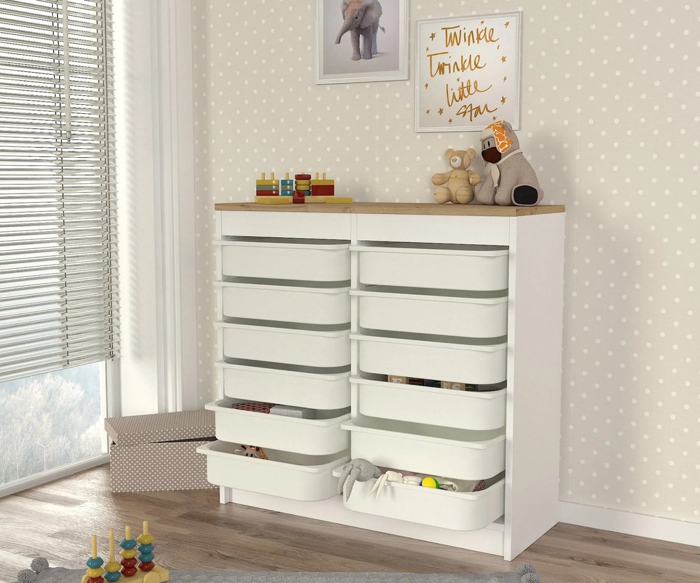 Organizator, Compact Storage, UnicUtil, 89 x 34 x 85 cm, Alb-Maro, UUORG19