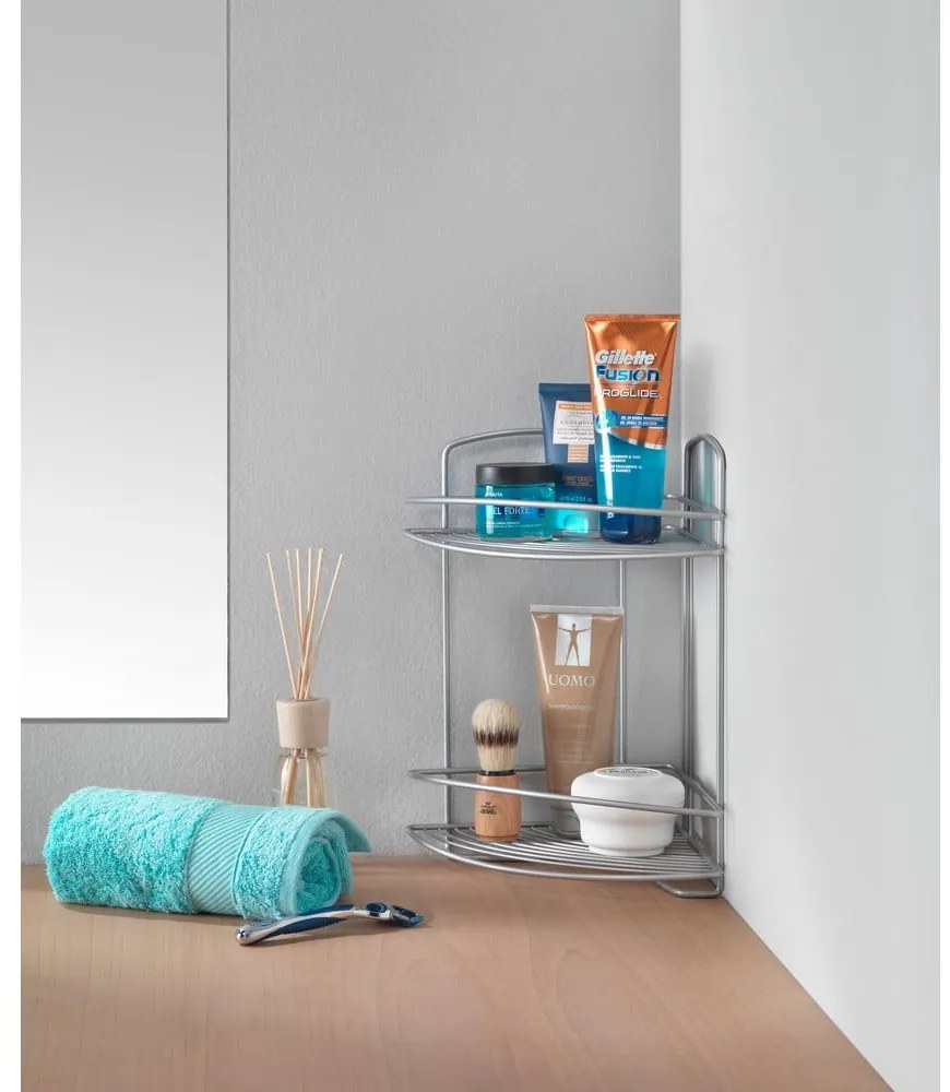 Raft metalic de baie de perete pe colț - Metaltex