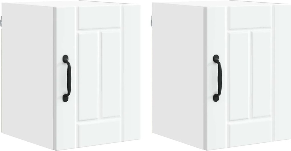 vidaXL Dulap de bucătărie 2 pcs Alb 30 x 31 x 40 cm Lemn compozit