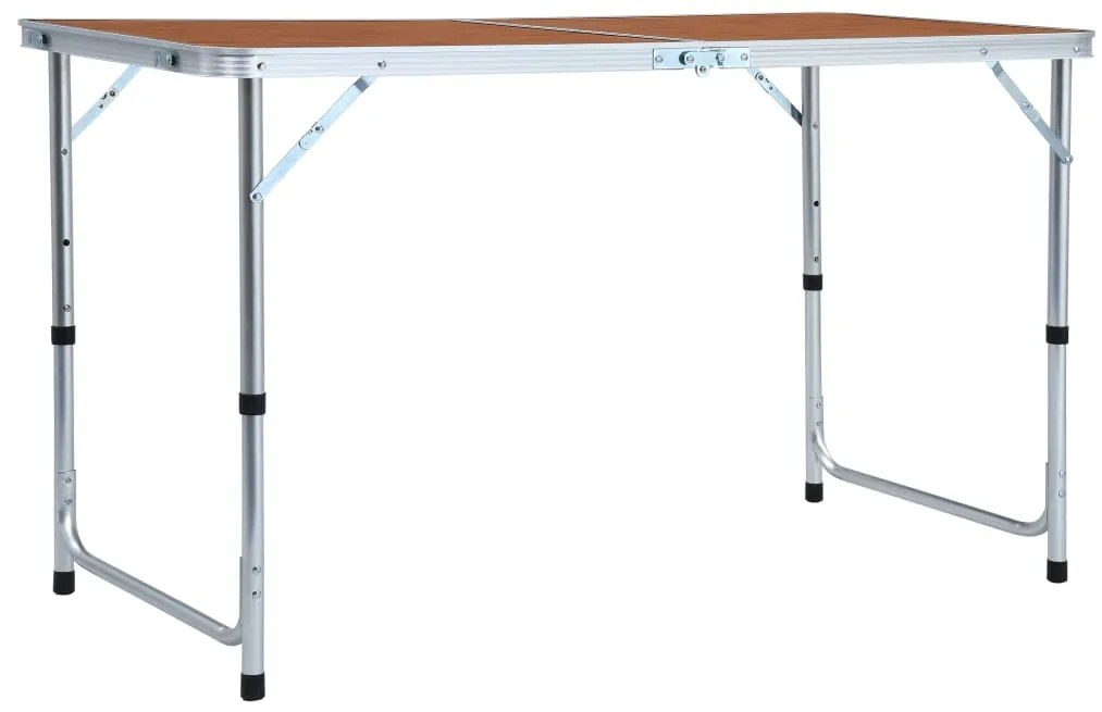 vidaXL Masă de camping pliabilă, 120 x 60 cm, aluminiu