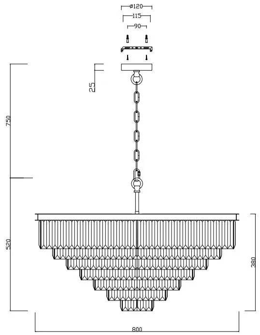 Candelabru design elegant REVERO MYMOD085PL-16BS