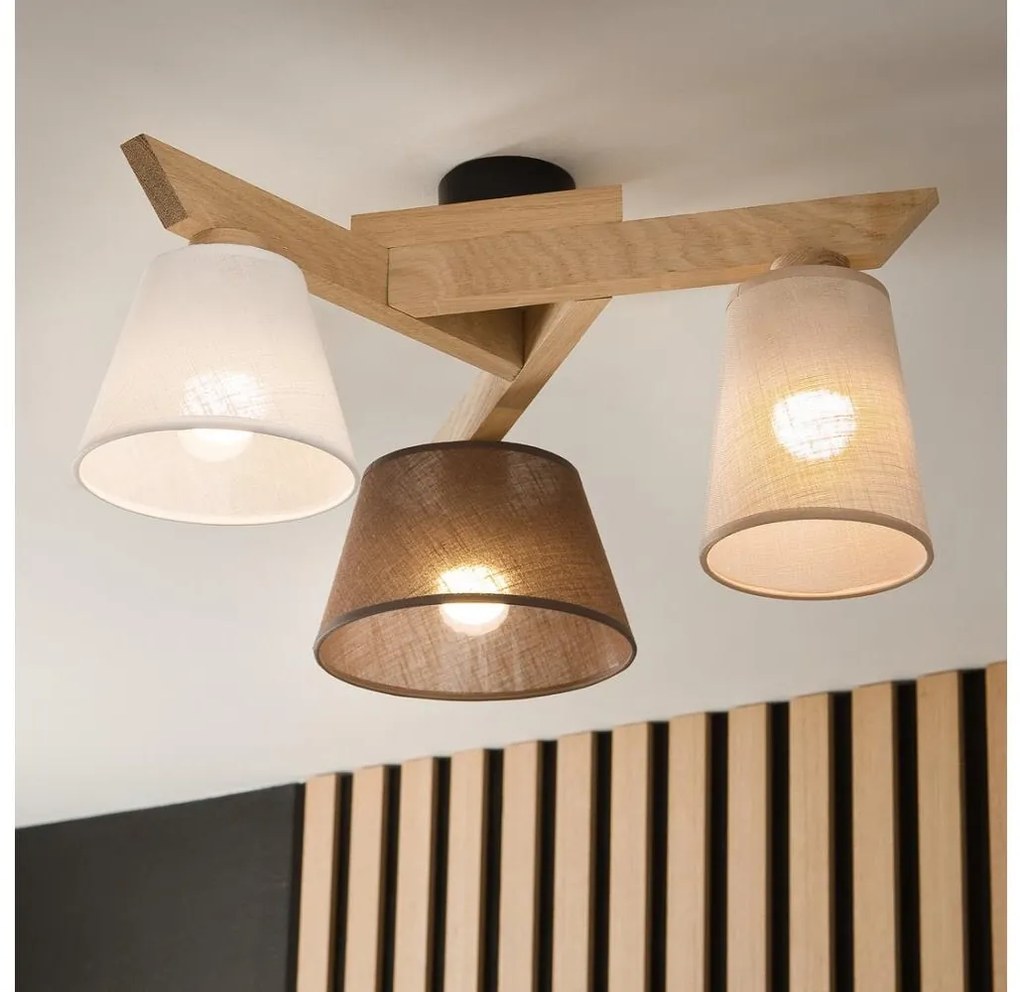 Lustră aplicată Brilagi ANTHONY 3xE14/40W/230V stejar